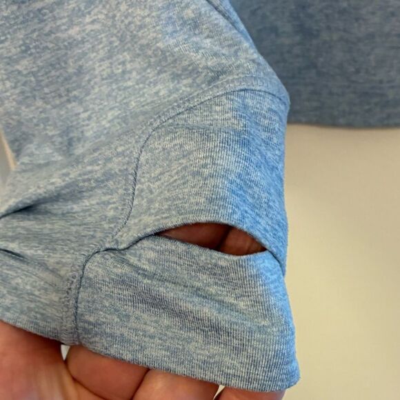 ATHLETA Uptempo Hoodie Sweatshirt Heron Blue Heather Women’s Medium - Picture 7 of 10